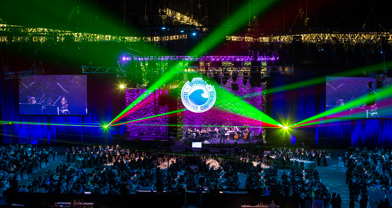 "Houston, TX - OTC 2015 - Solange Guedes accepts the OTC Distinguished Achievement Award for Companies during the OTC Annual Awards dinner at the Offshore Technology Conference here today, Sunday May 3, 2015. The Society of Petroleum Engineers hosts the meeting at the NRG Park which has over 100,000 attendees from around the world to see the latest technology in the energy industry. Photo by © OTC/Rodney White 2015 Contact Info: todd@corporateeventimages.com Keywords: "
